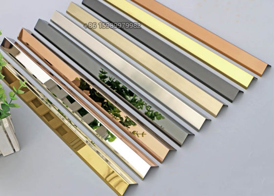 Βουρτσισμένοι προστάτες γωνιών γωνίας τοίχων μετάλλων ανοξείδωτου χρώματος καθρεφτών 1x1